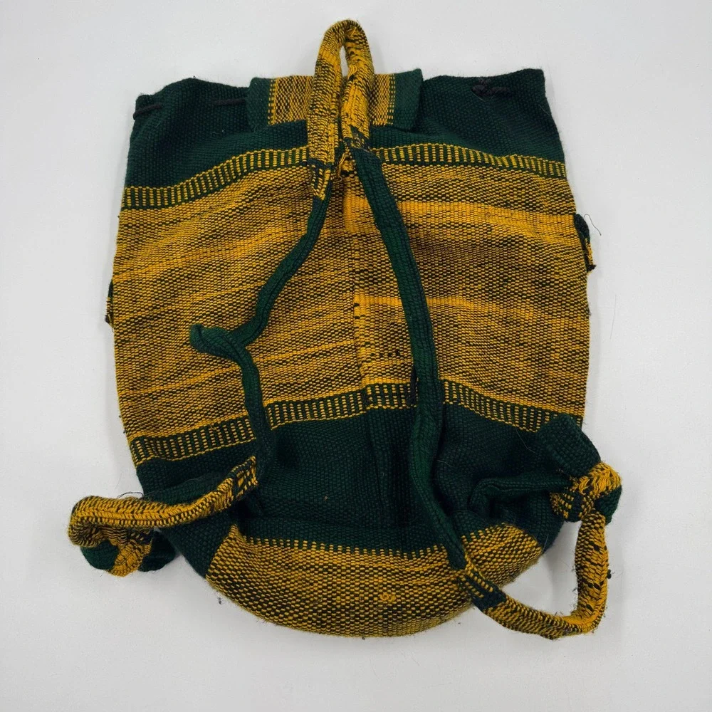 Portland Timbers Backpack Unisex Small‎ Green Yellow Woven Boho Patch